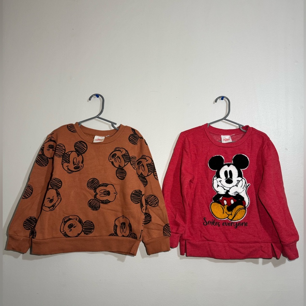 Disney Mickey Mouse Crewneck BUNDLE (2)
